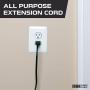 3 Ft Green Extension Cord 2 Pack - 16/2 Durable Electrical Cable with 3 Power Outlets - Great for Powering Christmas Decorations