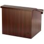 12.6''H Tabletop Portable Podium, Folding, Angled Surface with Lip, Storage Area (Mahogany)