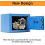 SamYerSafe Safe Box with Sensor Light,Security Safe with Electronic Digital Keypad Money Safe Steel Construction Hidden with Lock，Wall or Cabinet Anchoring Design for Office Home Hotel(Blue)
