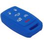 WEIBISS 2 Pack 6 Buttons Silicone Remote Key Fob Cover Protector Case Holder Skin Jacket for Dodge 2019 2020 2021 Ram 1500 Laramie Longhorn, Red Blue
