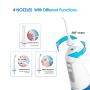 Water Flosser Cordless Dental Oral Irrigator - TUREWELL 300ML Portable and Rechargeable IPX7 Waterproof 3 Modes Water Flosser Teeth Cleaner for Travel & Family Use