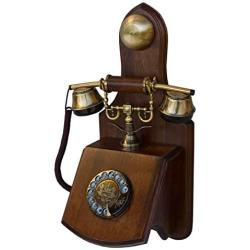 Opis 1921 Cable Model D: The Old-Fashioned Wall-Mounted Wooden Telephone with Metal Parts