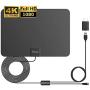 ANTAN Indoor Amplified HD TV Antenna Up to 45 65 Mile Range Support 8K 4K 1080p VHF UHF Free view Television Local Channels for All Indoor TVs with Longer 16.5ft Coax Cable