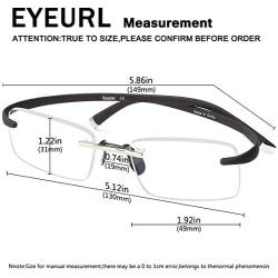 Rimless Reading Glasses Men&Women - Anti Harmful Blue Light Glare UV400 Eye Strain Quality Black Readers reading glasses
