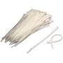 NavePoint 8 Inch Mount Head Screw Cable Wire Zip Tie 50 lbs Natural White 1000 Pack Lot Pcs