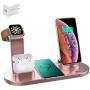 Kertxin Wireless Charger,4 in 1 Charging Station for Apple,Qi Wireless Charging Stand for Apple Watch,iPhone,Airpods,Compatible with iWatch,iPhone 12/11/11 pro Xs X Max XR X 8 8+ Samsung S9 etc