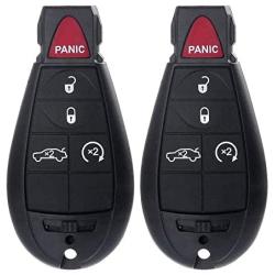 2PCS Replacement fit for Uncut 433MHz Keyless Entry Remote Control Car Key Fob Chrysler 300/ Dodge Challenger Charger Durango Magnum/Grand Cherokee M3N5WY783X IYZ-C01C