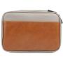 Leather Electronics Organizer,Large Travel Cable Cord Bag Waterproof Gear Accessories Storage Case for USB, Phone, Laptop Charger, Hard Drive,Tech Gadgets (Greyish-Green-Large)