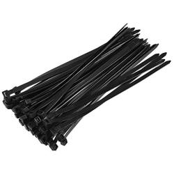 Fixson Multi-Purpose Self-Locking Cable Ties Nylon Zip Wire Tie-Wraps (100 Piece) 10-Inch Cable-Tie Color Black (45-LB Strength)