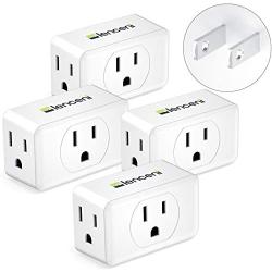 3 Prong to 2 Prong Adapter, LENCENT Plug Extender, Wall Plug Splitter with 3 AC Outlets, Travel Power Adaptor for US to Japan Japanese Philippines-Type A, Cruise Ship Approved, 4 Pack