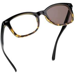 Blue Light Blocking Glasses, Photochromic Brown Sunglasses, Anti Eyestrain, Computer Reading Glasses, TV Glasses for Women/Men