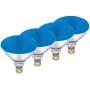 Dysmio Lighting 100 Watt BR38 Incandescent Flood Light Bulb Blue Light, 4 Pack