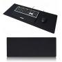 Halomy Gaming Mouse Pad - Large Desk Pad Mouse Pad with Non-Slip Natural Rubber Base, Double Weave Fabric Surface Design - Tight and Smooth, Fit Any Mouse, Keyboard and Laptop (80x30 Black)
