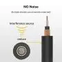 Donner 6 Inch Guitar Patch Cable Guitar Effect Pedal Cables Black 6 Pack