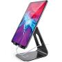 Tablet Stand Multi-Angle, Lamicall Tablet Holder: Desktop Adjustable Dock Cradle Compatible with Tablets Such As iPad Air Mini Pro, Phone XS Max XR X 6 7 8 Plus More Tablets (4-13 Inch) - Black