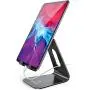 Tablet Stand Multi-Angle, Lamicall Tablet Holder: Desktop Adjustable Dock Cradle Compatible with Tablets Such As iPad Air Mini Pro, Phone XS Max XR X 6 7 8 Plus More Tablets (4-13 Inch) - Black