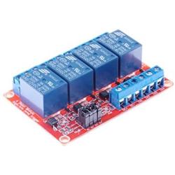 KNACRO 4-Channel DC 12V Relay Module High Low Level Triggering Optocoupler Isolation Load 10A DC 30V / AC 250V for PLC Automation Control, Industrial System Control(DC 12V 10A, 4-Channel)