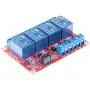 KNACRO 4-Channel DC 12V Relay Module High Low Level Triggering Optocoupler Isolation Load 10A DC 30V / AC 250V for PLC Automation Control, Industrial System Control(DC 12V 10A, 4-Channel)