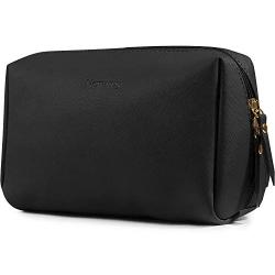 Large Vegan Leather Makeup Bag for Purse Travel Makeup Pouch Mini Cosmetic Bag for Women Girls