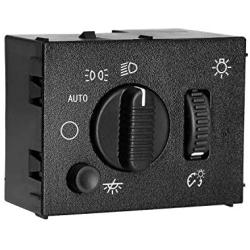 Headlight Switch Headlamp Dimmer Switch Greenish LED Light | for 2003-2007 Chevy Silverado Suburban Tahoe Avalanche GMC Sierra Yukon Cadillac Escalade | Replaces# 19381535, D1595G, 15194803