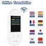 ANFIER Language Translator Device with Offline Translation, AI Voice Instant Language Translator (W08) with 2.4 inch Touchscreen Image Translation-108 Languages and Two Way Translator |Wi-Fi|-White