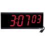 Pyramid Time Systems Extra Large Stand Alone Digital Clock, 4'' Numeral Red LED Display, 6 Digit (Hour, Minutes, Seconds), 110V, 6 cord, Stand-Alone, Made in USA (DIG-6B)
