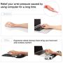 iLeadon Keyboard Wrist Rest Pad and Mouse Wrist Rest Support Mouse Pad Set, Non Slip Rubber Base Wrist Support with Ergonomic Raised Memory Foam for Easy Typing & Pain Relief, Black Lotus