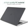 Batianda for MacBook Air 13 Case 2020 2019 2018 Release A2337 M1 A2179 A1932, Rubberized Plastic Hard Shell Case with Keyboard Cover for New Air 13 inch with Touch ID, C-Matte Black