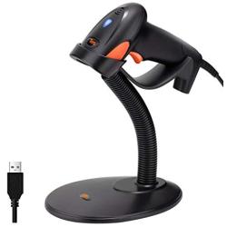 Tera Pro Barcode Scanner with Smart Stand 1D Wired Handheld Laser Bar Code Reader Auto Sensing Super Fast Precise Scanning Plug and Play Read Ultra Long Barcode