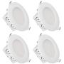 TORCHSTAR Ultra-Thin 4 Inch Recessed LED Downlight, Dimmable Integrated Junction Box, 9W=65W Eqv, 650lm, 3000K Warm White, Airtight, UL & Energy Star Listed, 5 Years Warranty, Pack of 4
