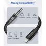 Lightning to 3.5mm Audio Cable 6FT, JSAUX [Apple Mfi Certified] iPhone Headphones Jack Lightning Aux Cord Compatible with iPhone 12 Mini/12 Pro/12 Pro Max/11 Pro/11 Pro Max/X/XR/XS, AirPods Max-Black