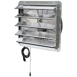 Iliving 20'' Wall Mounted Shutter Exhaust Thermostat Control-3 Speeds Vent Fan for Home Attic, Shed, or Garage Ventilation, 3368 CFM, 5000 SQF Coverage Area, Variable, Silver