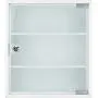 BARSKA CB12822 Key Lock Wall Mount Standard Medical Security Cabinet with Magnet Erase Pad, Shelf, Stickers, White, 12.40'' L x 3.94'' W x 14.17'' H