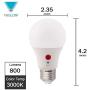 TriGlow T95201-3 LED Dusk-to-Dawn A19 Bulb, 9W (60W Equivalent) 800 Lumen, Non-Dimmable, Soft White 3000K, Dusk-to-Dawn LED Bulbs, 3-Pack