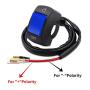 Ourbest Handlebar Switch 12V 7/8inch 22mm On Off Push Button for Bicycle Motorcycle Scooter Headlight/Fog Light/Driving Lamp Toggle Switch Blue