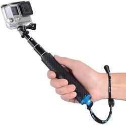 Trehapuva Selfie Stick, 19” Waterproof Hand Grip Adjustable Extension Monopod Pole Compatible with GoPro Hero(2018) Hero 9 8 7 6 5 4 3+ 3 2 1 Session, AKASO, Xiaomi Yi,SJCAM SJ4000 SJ5000 SJ6000 More