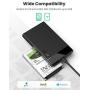UGREEN 2.5'' Hard Drive Enclosure USB C 3.1 Gen 2 to SATA III 6Gbps for SSD HDD 9.5 7mm External Hard Drive Disk Case w UASP Compatible with WD Seagate Toshiba Samsung Hitachi PS4 Xbox Router