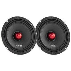DS18 PRO-X8.4BMPK Mid and High Complete Package - Includes 2X Midrange Loudspeaker 8'' and 2X Aluminum Super Bullet Tweeter 1'' Built in Crossover - Door Speakers for Car or Truck Stereo Sound System