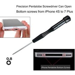 Precision Pentalobe Screwdriver Set P2 P5 P6 5-Point 5-Star 0.8 mm, 1.2 mm & 1.5 mm 3Pcs Pentalobe Screwdriver Bits Or Ts1 Ts4 Ts5 for Apple iPhone MacBook Pro, Air Retina Pentalobe Screwdriver