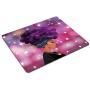 Smooffly Gaming Mousepad Custom,Traditional African Black Women with Purple Hair Afro Hairstyle Watercolor Portrait Picture Print Personalized Rectangle Mouse Pad