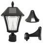 Gama Sonic Baytown II Outdoor Black Resin Solar Post/Wall Light with Warm-White LED Gama Sonic Baytown II Outdoor Black Resin Solar Post/Wall Light with Warm-White LED