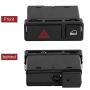 E46 Hazard Switch, Central Lock Switch High Sensitivity Door Central Locking Switch Universal Perfect Match for Cars