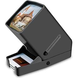 35mm Slide and Film Viewer, 3X Magnification, Battery Operation, LED Lighted Illuminated Viewing, 3X Magnification and Desk Top LED Lighted Illuminated Viewing
