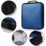 COOFIT CD Case, 160 Capacity DVD Storage DVD Case VCD Wallets Storage Organizer Flexible Plastic Protective DVD Storage Blue