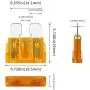 Cyleto 100pcs Standard Motorcycle Car Boat Fuses Set Assortment 5A 7.5A 10A 15A 20A 25A 30A 35A 40A 50A