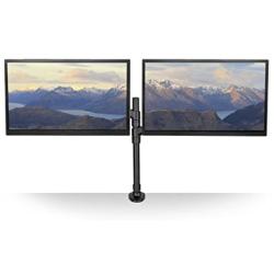DM2000 Dual Monitor Desktop Mount – 13-inch to 27-inch Displays – Tilts, Swivels, and Rotates for Different Screen Orientations