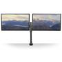 DM2000 Dual Monitor Desktop Mount – 13-inch to 27-inch Displays – Tilts, Swivels, and Rotates for Different Screen Orientations