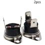 Fielect 2Pcs KSD301 Thermostat 105°C/221°F Normal Closed N.C Adjust Snap Disc Limit Control Switch Microwave Thermostat Thermal Switch