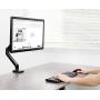 VIVO Height Adjustable Monitor Arm - Single Counterbalance Desk Mount for Screens up to 27 inches, Fully Articulating Black Pneumatic Universal VESA Stand STAND-V001O