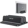 [Updated Dock Version] Vertical Laptop Stand, OMOTON Double Desktop Stand Holder with Adjustable Dock (Up to 17.3 inch), Fits All MacBook/Surface/Samsung/HP/Dell/Chrome Book (Black)